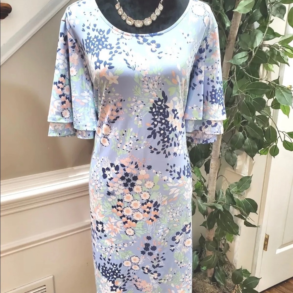 Kim Roger’s polyester round neck half sleeve knee length dress  size 2X